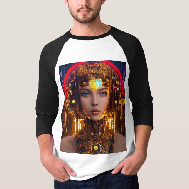 Robotik-T - Shirt: Tragen Sie die Zukunft T-Shirt (Vorderseite)