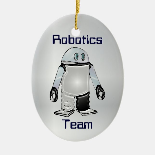 Robotik-Team oder Verein-personalisierte Keramikornament (Vorne)