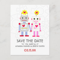 Robots Wedding Enregistrer La Carte Date