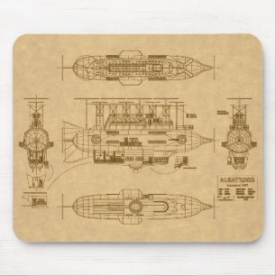 Robur's Albatross von "Master of the World" Mousepad