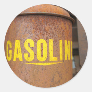 robuste Gasdose Runder Aufkleber