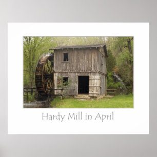 Robuste Mühle im April Poster