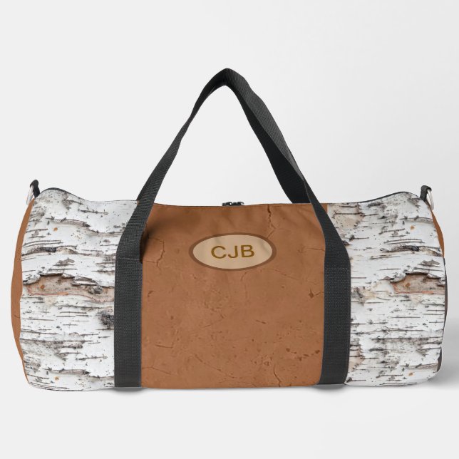 Robuste personalisierte Birken-Tasche Duffle Bag (Vorderseite)