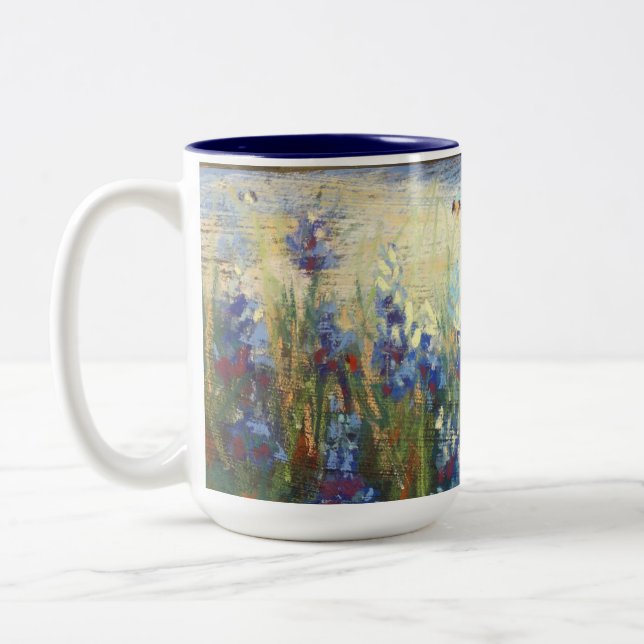 Robuste Texas-Blues-Tasse Zweifarbige Tasse (Links)