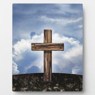 Robustes Kreuz mit Himmel Fotoplatte