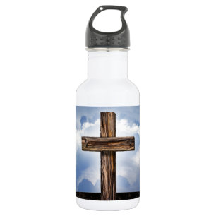 Robustes Kreuz mit Himmel Trinkflasche