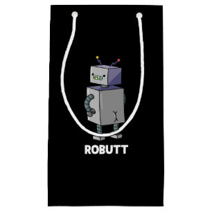 Robutt Funny Robot Pun Dark BG Kleine Geschenktüte