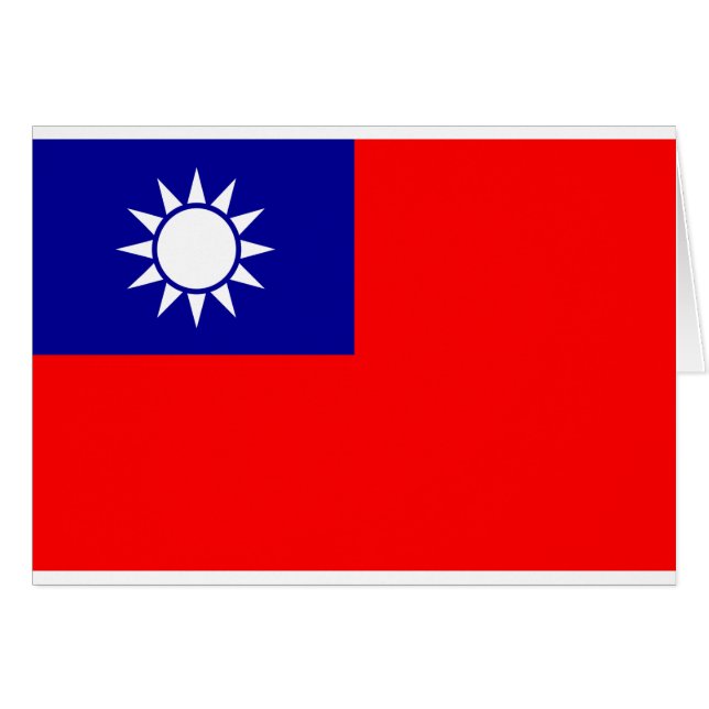 ROC Taïwan - Drapeau taïwanais - 中 華 民 國 旗 - 青   (Devant horizontal)