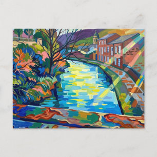 Rochdale Canal Sowerby Bridge Postkarte