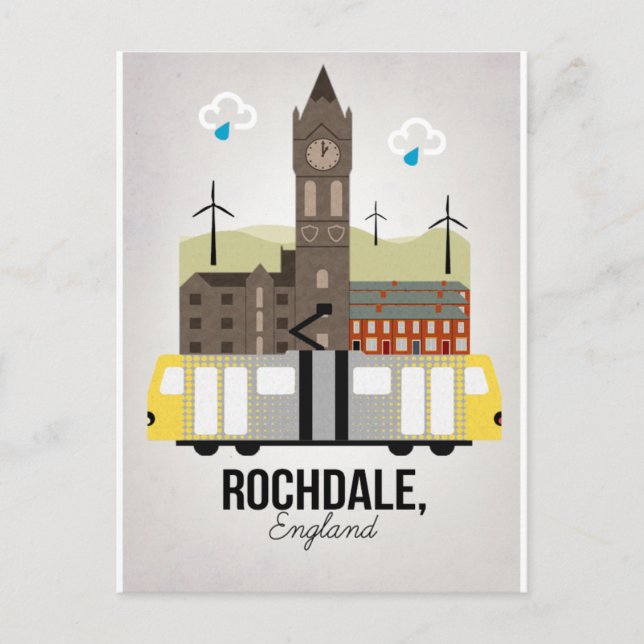 Rochdale Postkarte (Vorderseite)