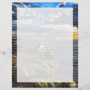 Roche de Puffin - Feuille de papier à lettres de 8