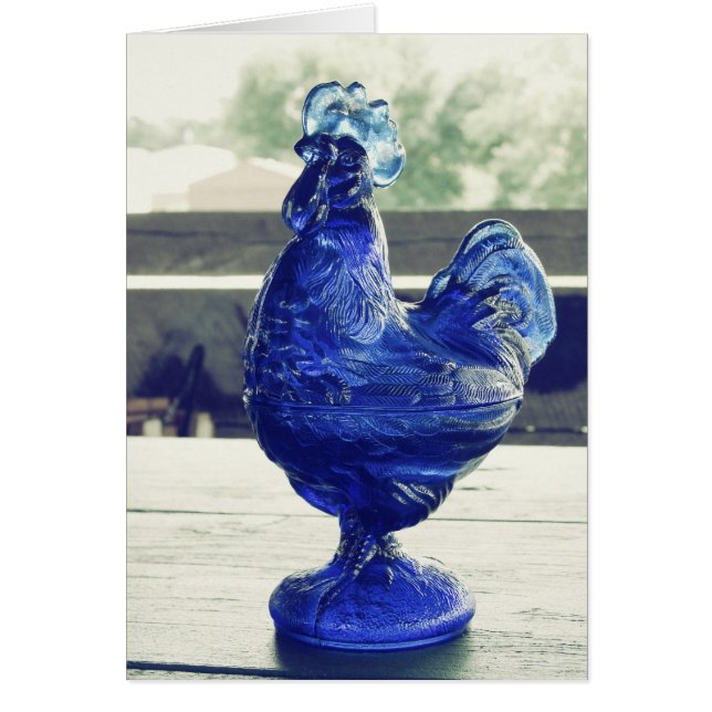 Roche en verre bleu défraîchi (Devant)