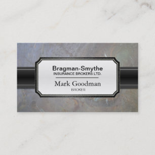 Roche sophistiquée de carte de visite de courtier