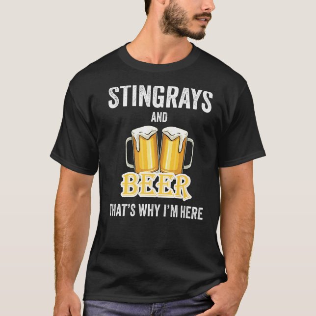 Rochen und Bier deshalb bin ich hier T-Shirt (Vorderseite)