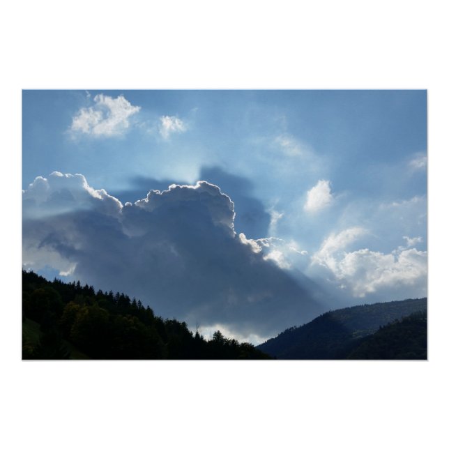 Rochen und Wolken Poster (Vorderseite)