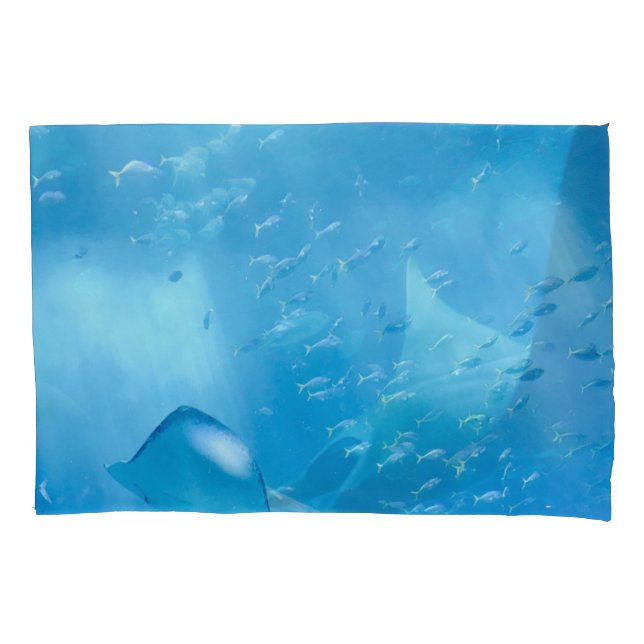 Rochen Unterwasser-Ozeandesign auf Pillowcases Kissenbezug (Vorderseite)
