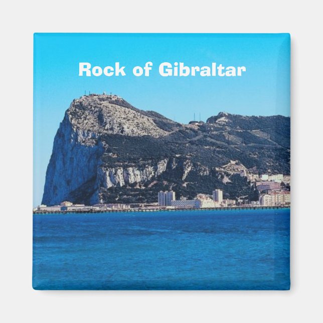 Rocher de Gibraltar Voyage Photo souvenir Magnet (Devant)