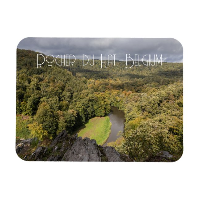 Rocher du Hat Famous View, Belgien Magnet (Horizontal)