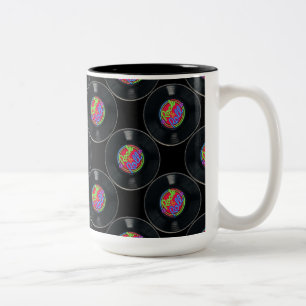 Rocher et rouler vinyle Vintage Mug