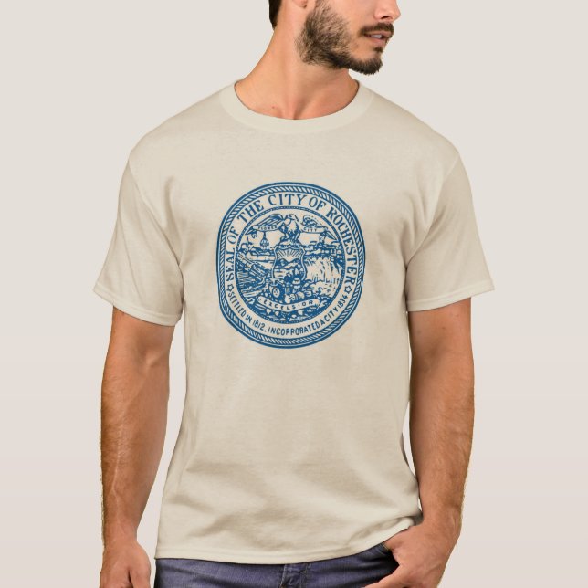 Rochester Blue Siegel T - Shirt - Light (Vorderseite)