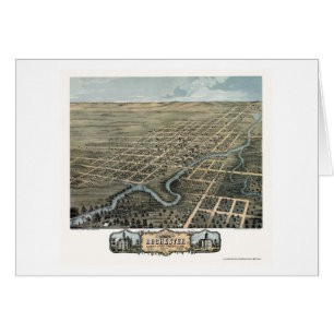 Rochester, carte panoramique de manganèse - 1869