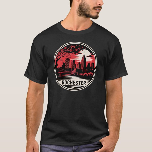 Rochester City New York USA T-Shirt (Vorderseite)