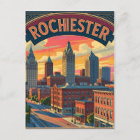 Rochester City Skyline New York USA