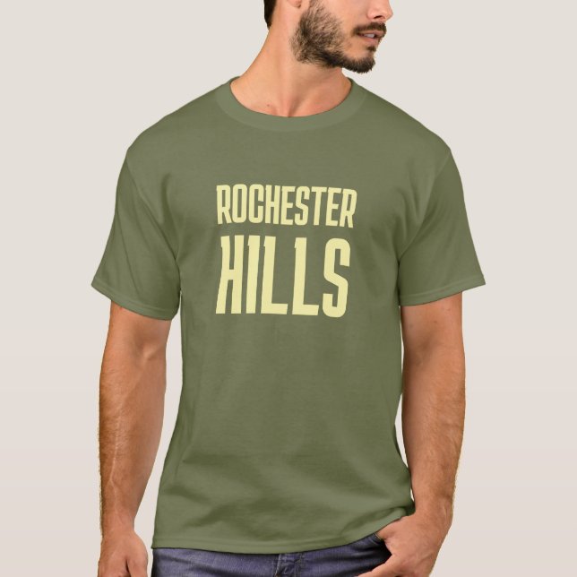 Rochester Hills Michigan Printed T - Shirt (Vorderseite)