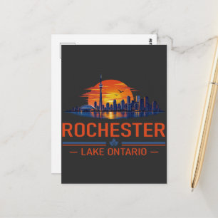 Rochester Lake Ontario Sonnenuntergang Skyline Kun Postkarte