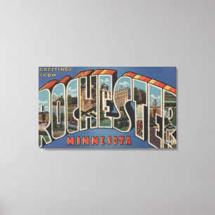 Rochester, Minnesota - große Buchstabe-Szenen Leinwanddruck