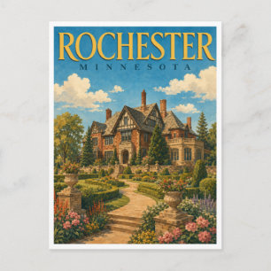 Rochester Minnesota Plummer House GeoSaga Postkarte