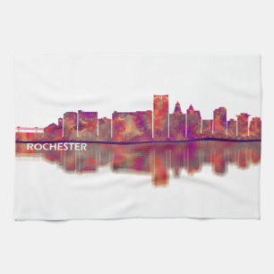 Rochester Minnesota Skyline Geschirrtuch