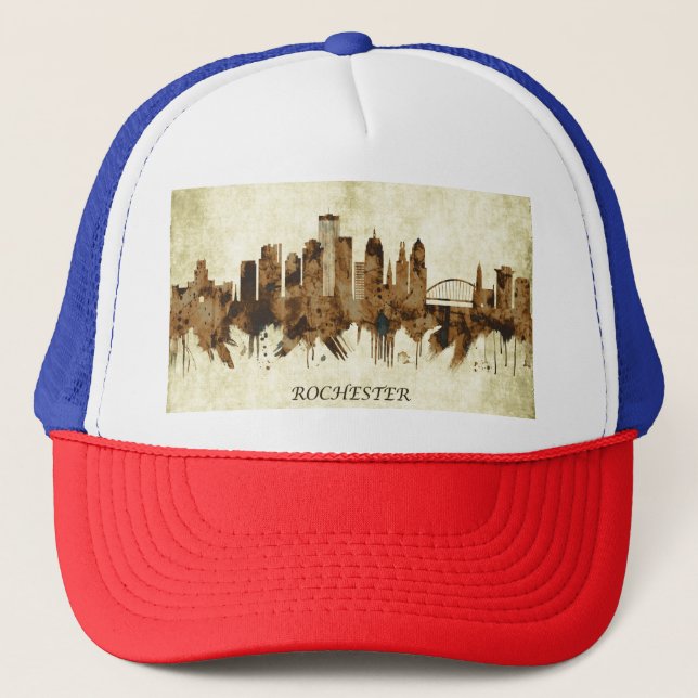 Rochester New York City Truckerkappe (Vorderseite)