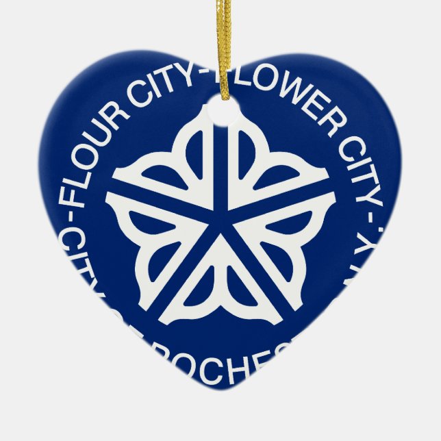 Rochester, New York, Vereinigte Staaten Keramik Ornament (Vorne)
