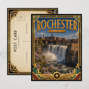 Rochester New York Vintage Art Deco Golden Age Postkarte