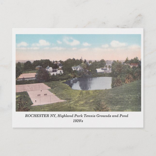 Rochester NY, Highland Park View Vintage Postkarte (Vorderseite)