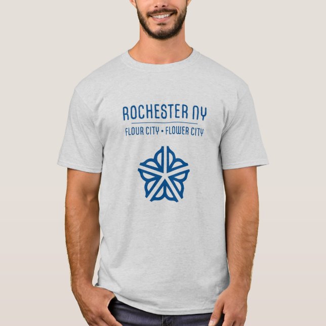 Rochester NY Mehl Blume City T - Shirt (Light) (Vorderseite)