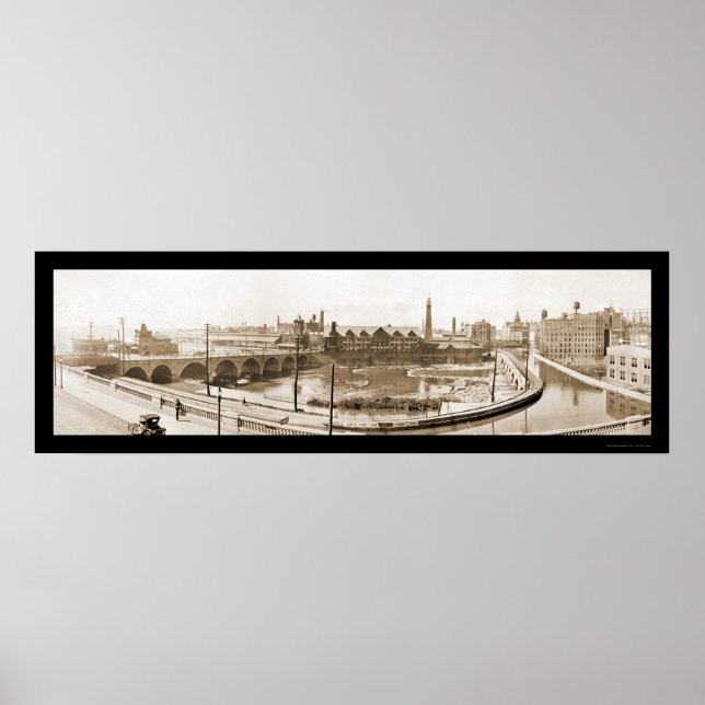 Rochester, NY River Photo 1914 Poster (Vorne)