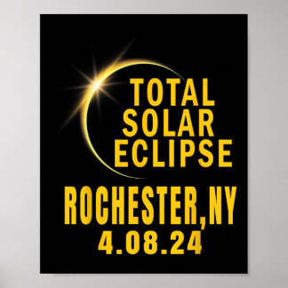 Rochester Ny Solar Eclipse 2024 Total Solar Eclips Poster