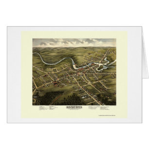 Rochester, panoramische Karte NH - 1877