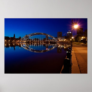 Rochester und die Douglass-Anthony-Brücke Poster