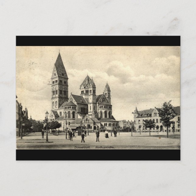 Rochuskirche Dusseldorf Deutschland 1907 Vintag Postkarte (Vorderseite)