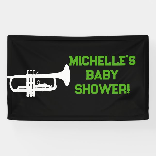 Rock a Bye Rock Star Guitare Baby shower bannière (Horizontal)