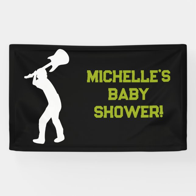 Rock a Bye Rock Star Guitare Baby shower bannière (Horizontal)