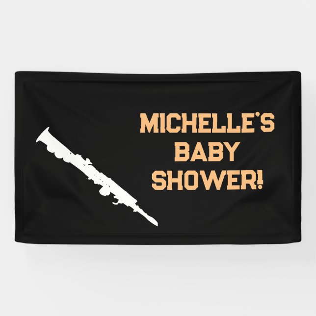 Rock a Bye Rock Star Guitare Baby shower bannière (Horizontal)