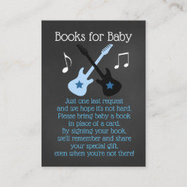 Rock a Bye Rockstar Baby shower Book Request Carte