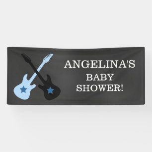 Rock a Bye Rockstar Gitarre Baby Shower Banner