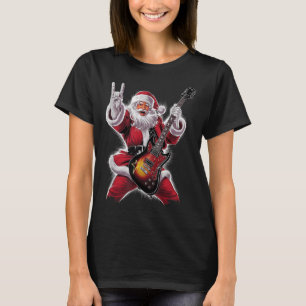 Rock &amp; Roll Weihnachten Santa Claus Gitarre Sp T-Shirt