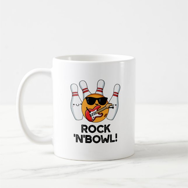 Rock and Bowl Funny Bowling Puff Kaffeetasse (Links)