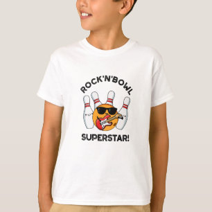 Rock and Bowl Superstar Funny Bowling Puff T-Shirt